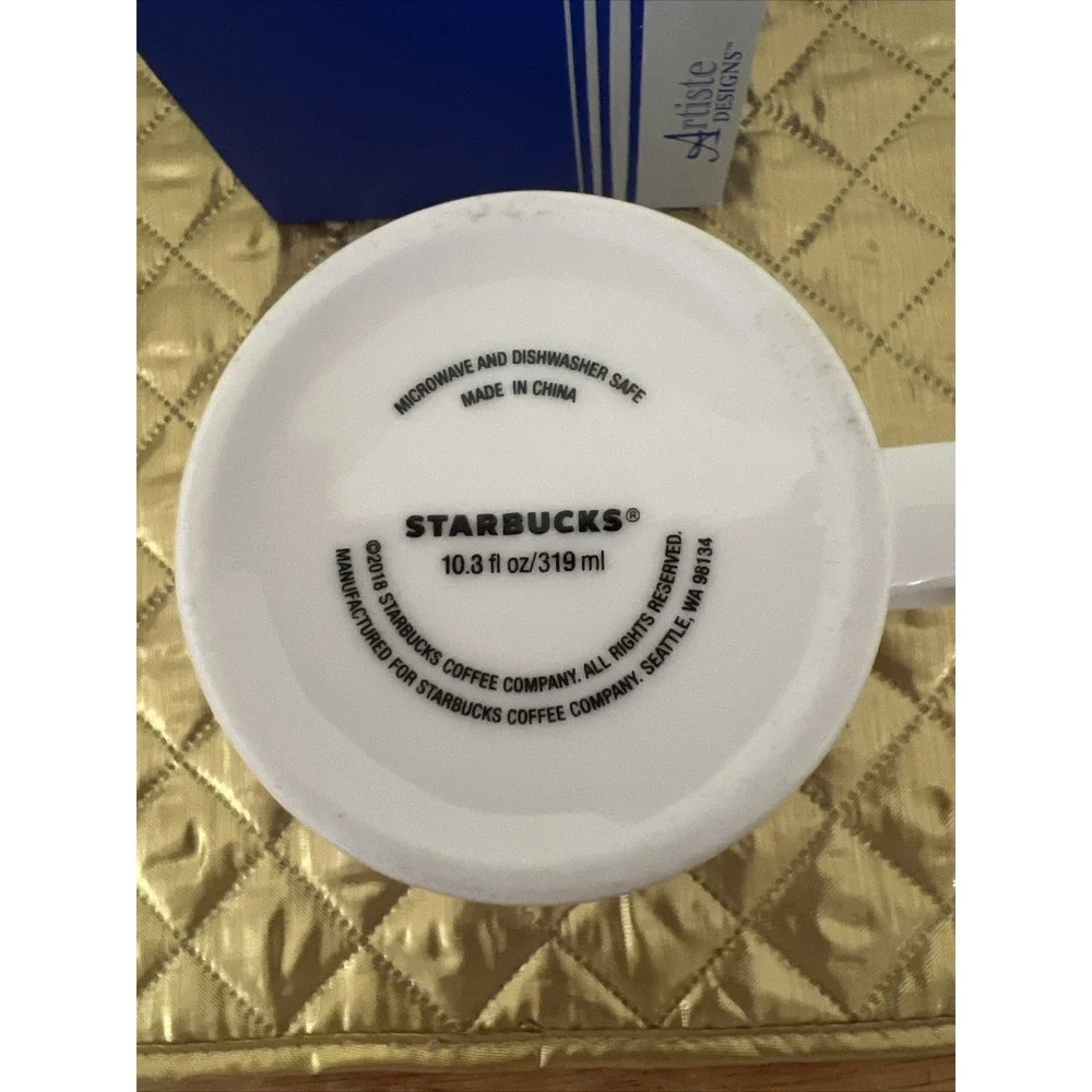 STARBUCKS 10.3 OZ  WHITE CERAMIC  C0FFEE  .MUG